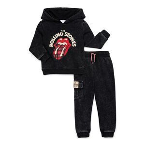 Rolling Stones Unisex Toddler Hoodie & Joggers Set  Size 5T  NWT  Black Graphic